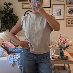 H&M Cream Muscle Tee for Women